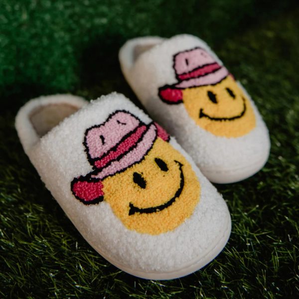 Katydid-Cowgirl Hat Happy Face Slippers - Image 2